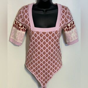 Free People Snow Bunny Body Suit Size xs NWT